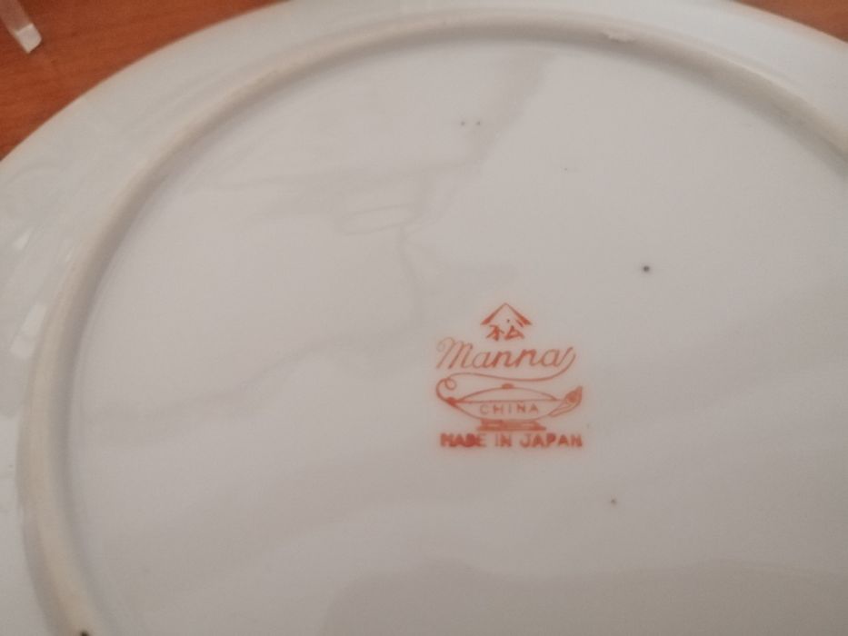 Conjunto 2 pratos loiça japonesa vintage casquinha ovo