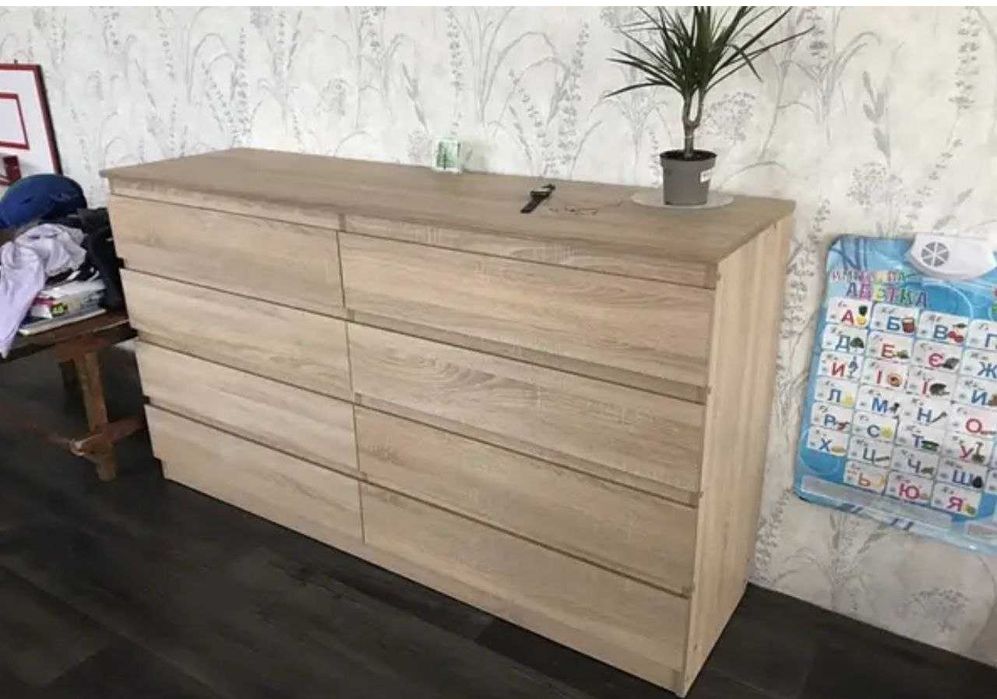 Великий комод на 8 шухляд  160×90×45 см  Стиль та місткість