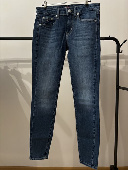 Jeansy Tommy Jeans Sophie Low Rise Skinny Rurki W28 L32 Niebieskie Niski Stan Tommy Hilfiger