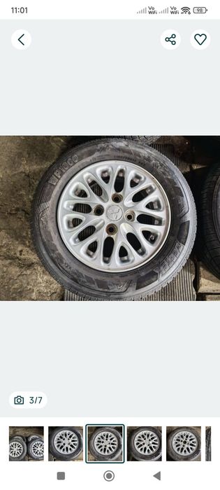 Komplet alufeg z oponami r14.
