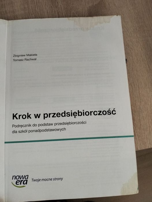 Krok w przedsiębiorczość Nowa era podręcznik