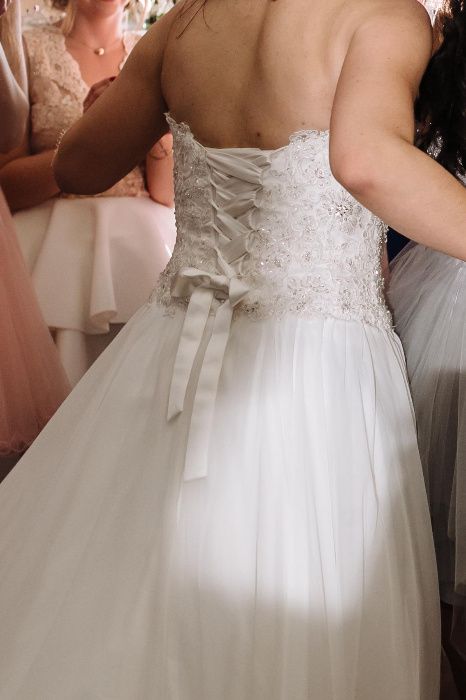Suknia ślubna koronkowy gorset Evfashion Izar rozmiar 36-40