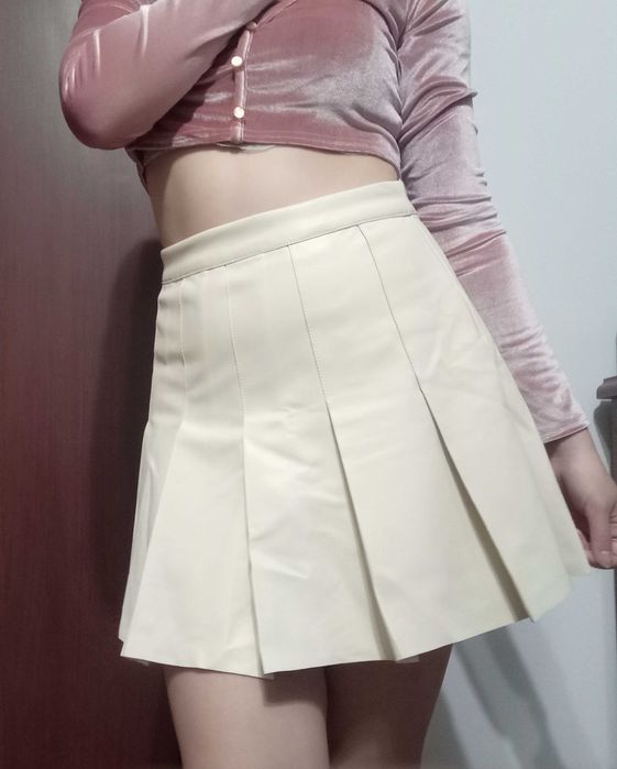 Шкіряна спідничка в складки FBsister