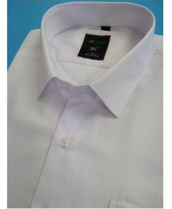 Duże rozmiary do 8 XL - Koszula gładka długi rękaw Biała /Czarna