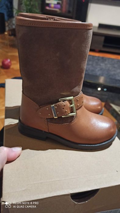 NOWE buty skórzane  ocieplane kozaki zimowe 24 FRIBOO j emel mrugała