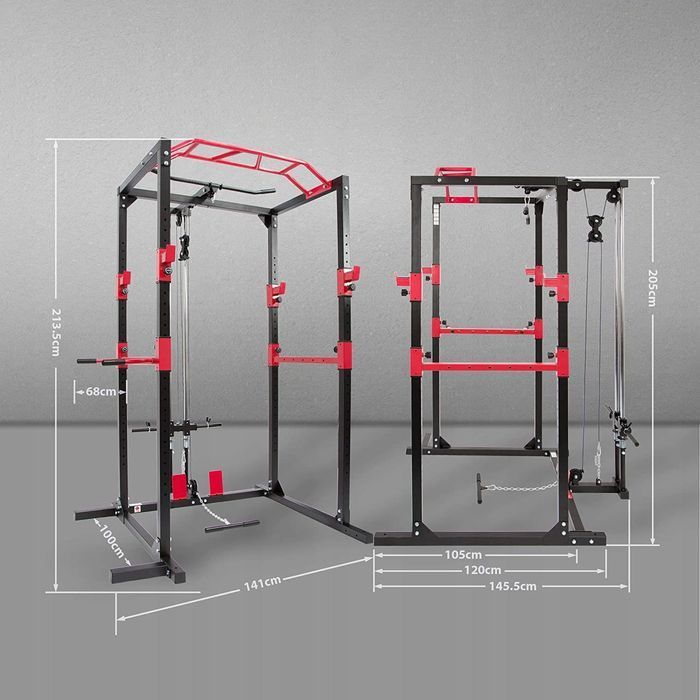 Ultrasport Power Rack , stojak fitness wielofunkcyjny z 4 hakami