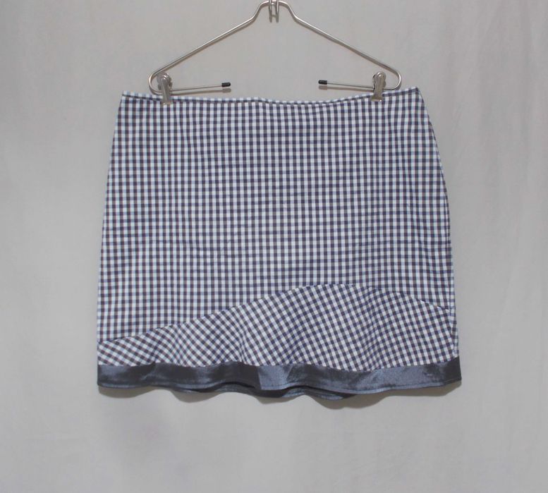 Дизайнерская юбка трапеция клетчатая 'Anja Gockel' 56р