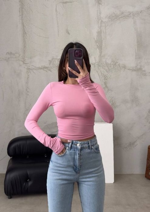 Рожевий лонгслів