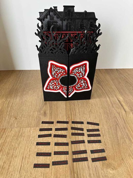 Ekspozytor Stranger Things – Pudełko / Organizer na Figurki – Druk 3D