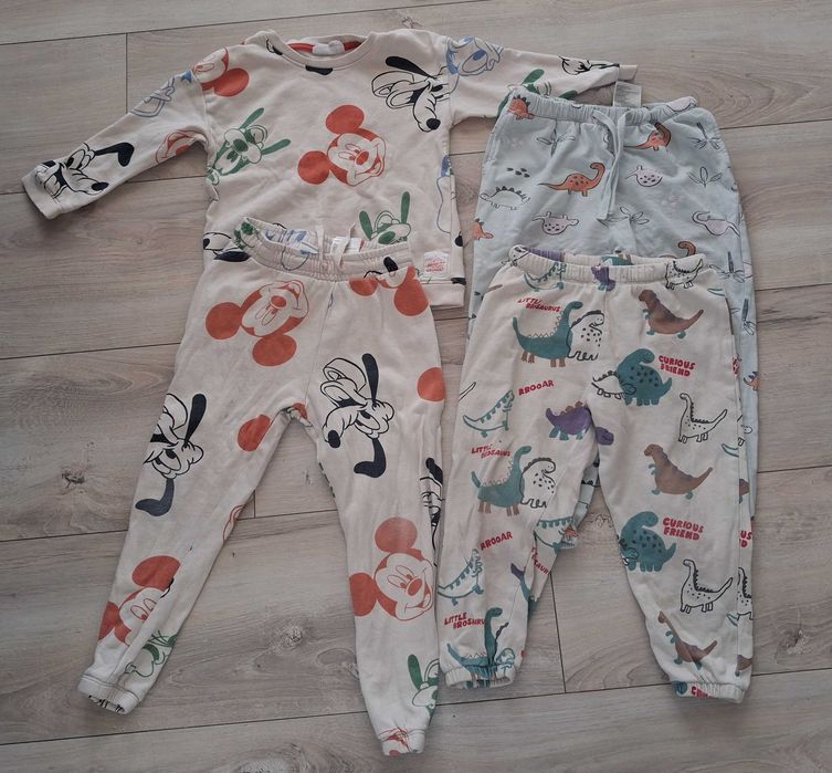 Komplet H&M Myszka Miki Bluza 104 + 2x Spodnie H&M 104