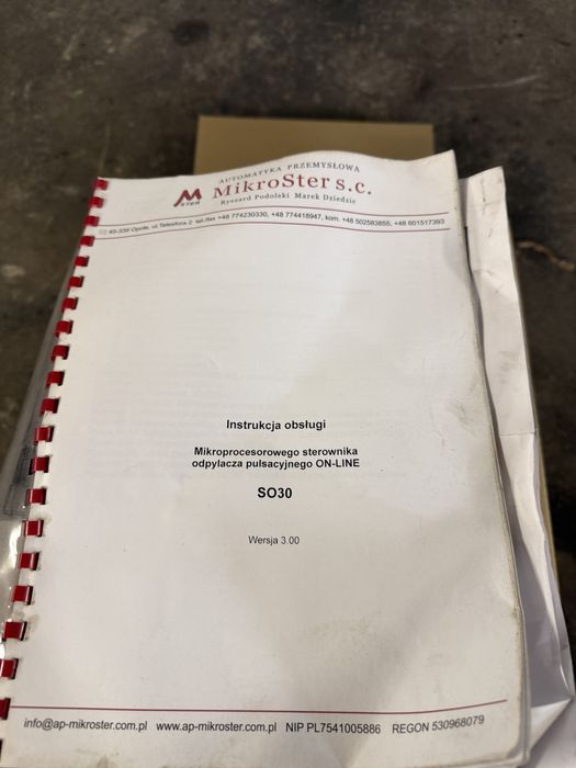 Sterownik filtrów pulsacyjnych SO30 MikroSter