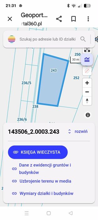 Działka budowlana 2149 m² z decyzją WZ • Basinów • Gmina Zabrodzie - Więcej