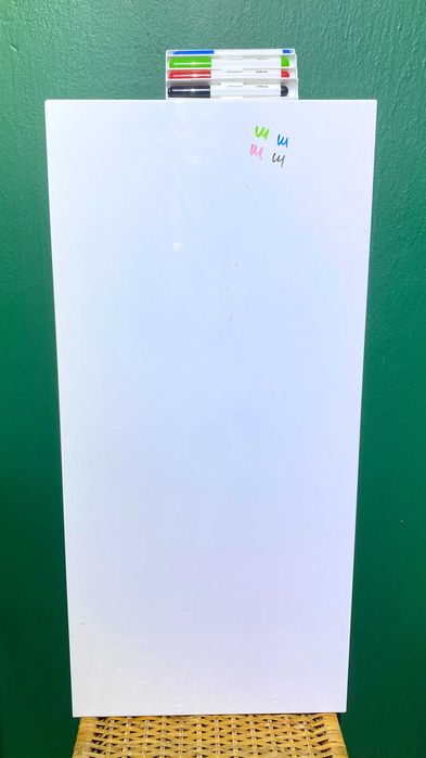 Ikea Spontan + markery i gąbka Tablica magnetyczna biała 37x78