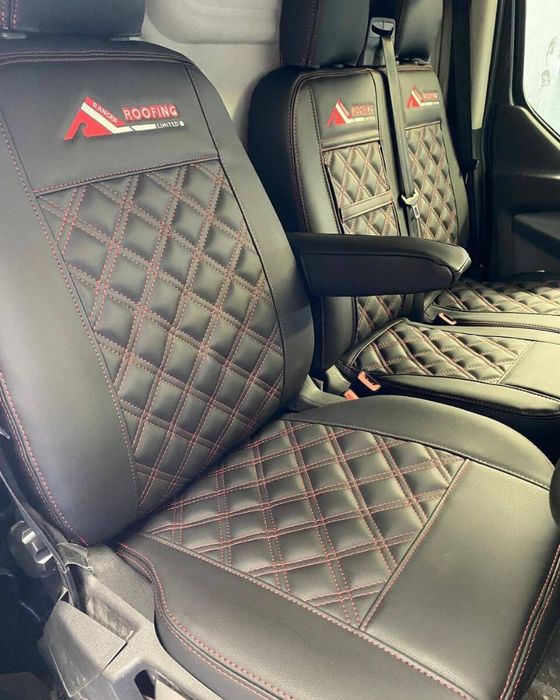 Pokrowce na fotele do Ford Transit Custom 3 os. Pikowane Szyte ręcznie