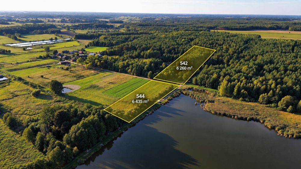 1,27 ha przy zalewie 26 ha | możliwość zabudowy + własny las | media