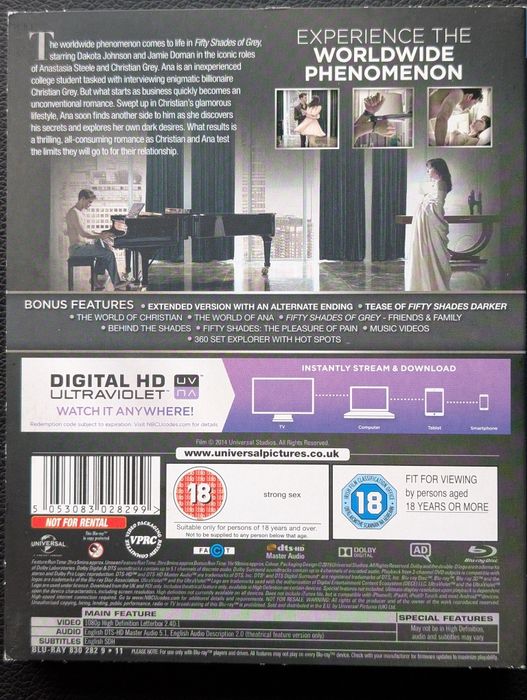 Blu-ray Fifty Shades of Grey - Unseen Edition
