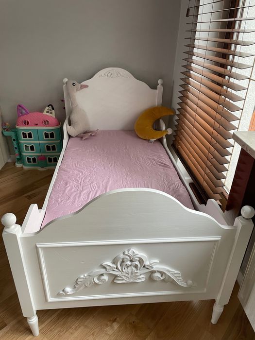 Dziecię łóżko drewniane Wood szczęścia