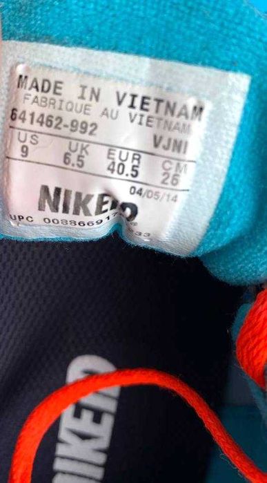 Nike стильні жіночі кросовки яскраво-бірюзового з помаранчевим кольору