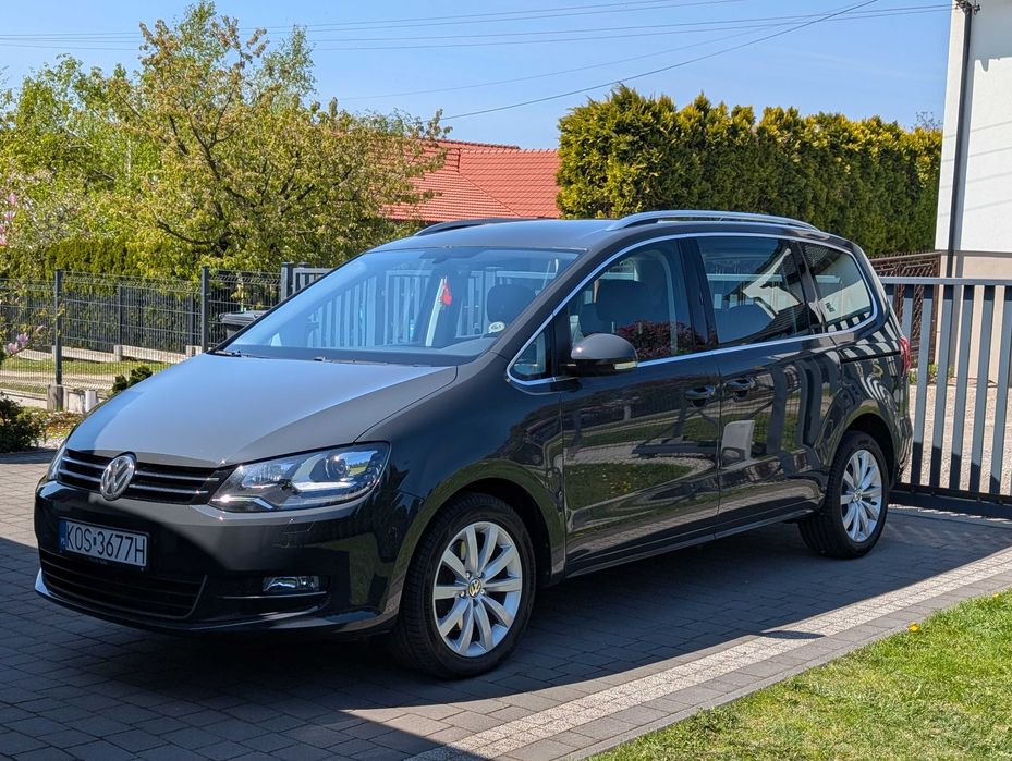 Volkswagen Sharan 2.0 tsi 220KM Highline DSG, Salon Polska el.drzwi el.klapa Webasto Led bi-ksenon Tempomat aktywny