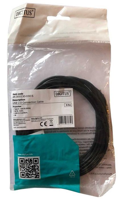 Kabel Mini USB 3m miniUSB Pad PS3 Nawigacja Aparat 3M * Video-Play