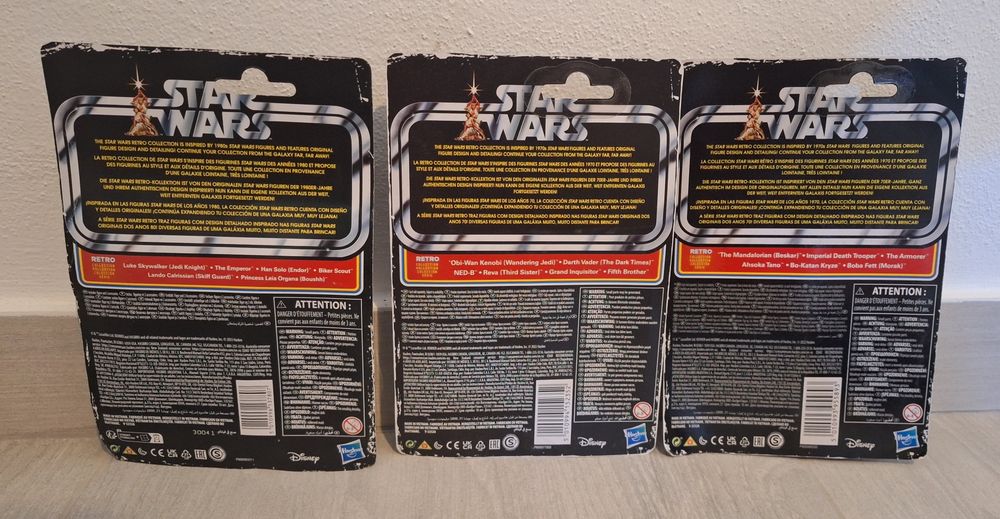 3x Star Wars Kenner Retro Collection Figuras