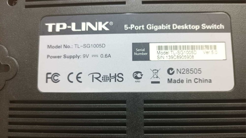 Switch TP Link 5 Portas Gigabit