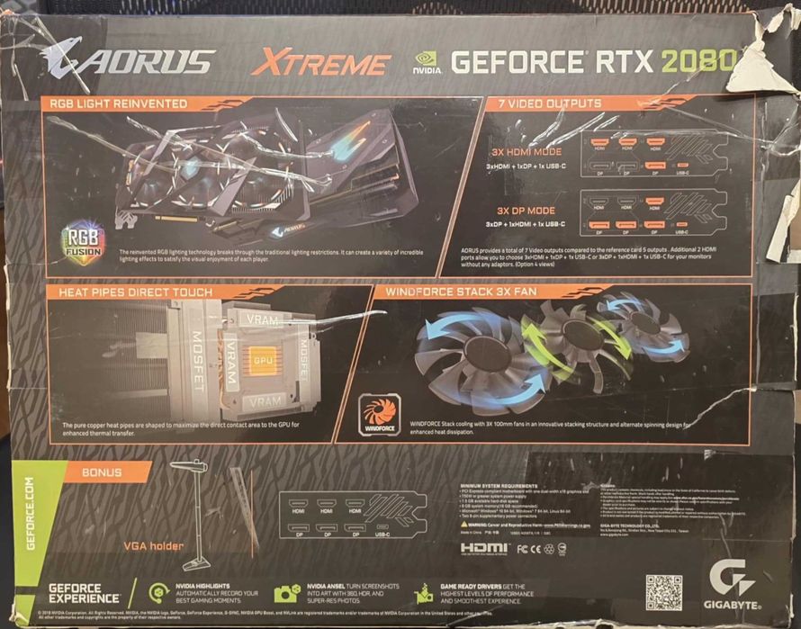 Gigabyte GeForce RTX 2080 Ti AORUS XTREME 11GB GDDR6