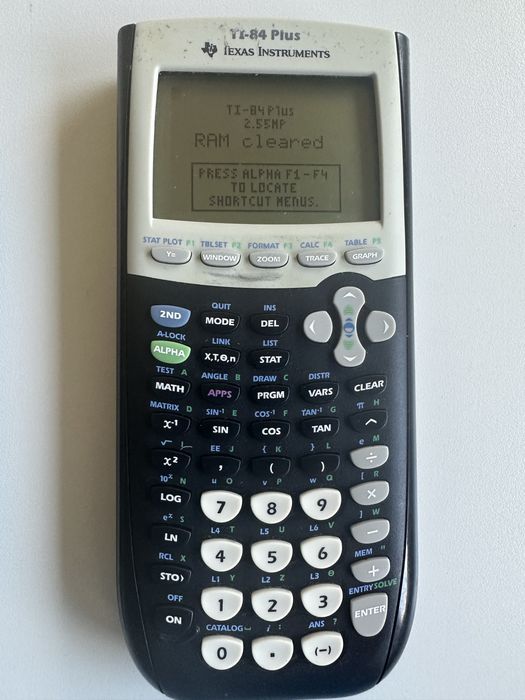 Calculadora Texas a funcionar