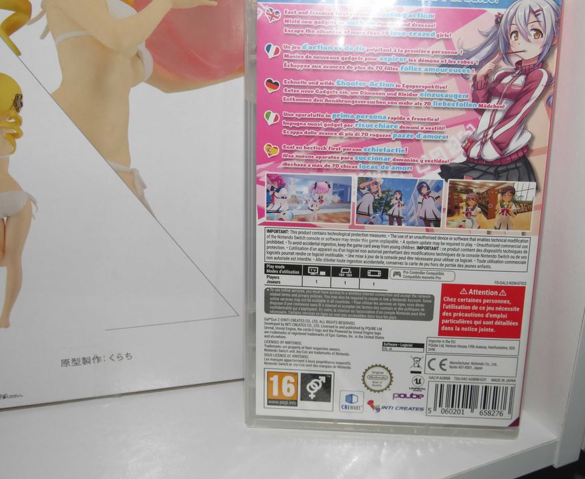 Jogo Gal Gun 2 Nintendo switch + Figura Banpresto NOVO e SELADO
