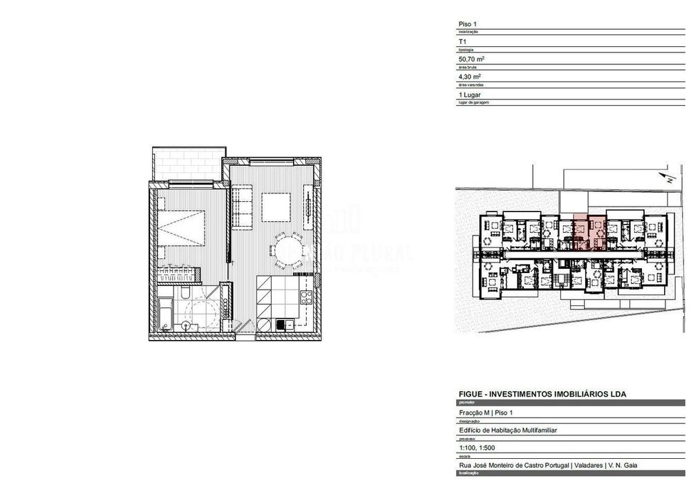 Apartamento T1 Novo e Moderno no Coração de Valadares