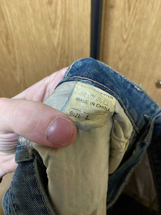 Джинсовая мини юбка distressed Y2K низкая посадка L