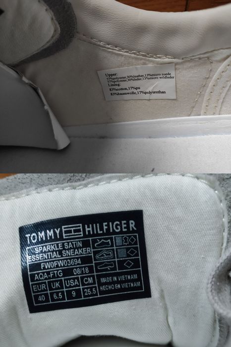 Sneakersy, tenisówki Tommy Hilfiger, nowe, skóra, 40