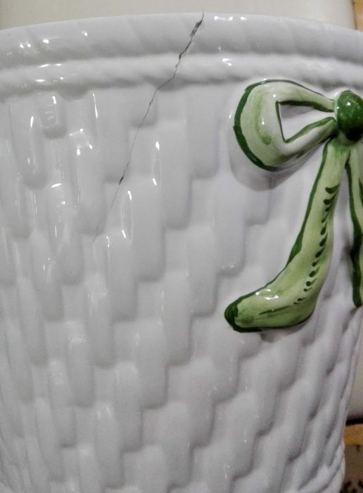 Vaso cerâmico branco