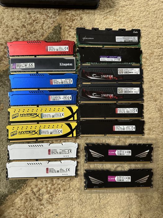 Оперативна памʼять DDR3 (Hyper X, Geil, G Skill, Kigston, Samsung)