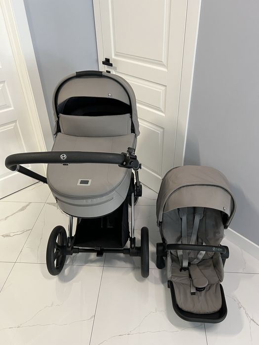Cybex Priam 4.0, 2 в 1, Mirage Grey на шасі Chrome Black (2025)