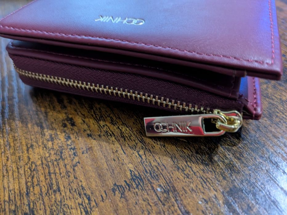 Elegancki bordowy portfel damski Ochnik NOWY