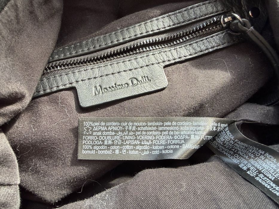 Czarny, skórzany plecak Massimo Dutti