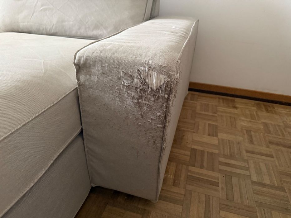 KIVIK sofá IKEA 3 lugares com chaise longue cinza claro