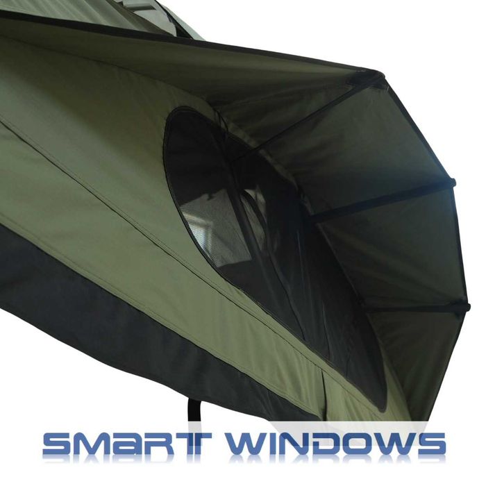 Namiot dachowy Far Away Equipment - Mont Blanc 140 zielony 3 osobowy - SMART Windows