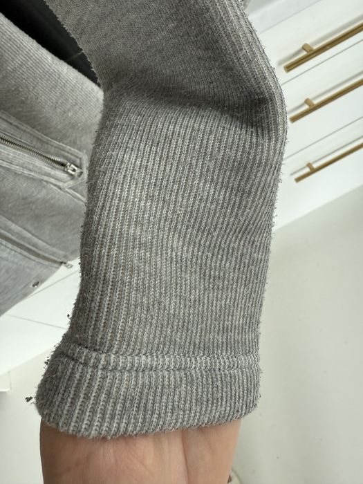 Armani Exchange bluza z kapturem długa ciepła szara S