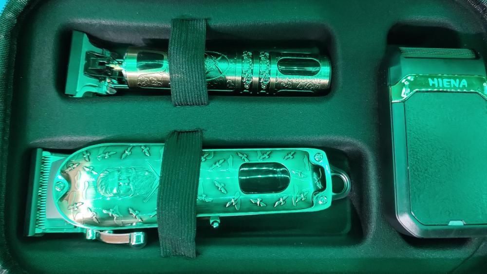 Zestaw Barberski HIENA PRO 4w1 Maszynka, Trymer, Golarka, Nose-Trymer – Nowy!