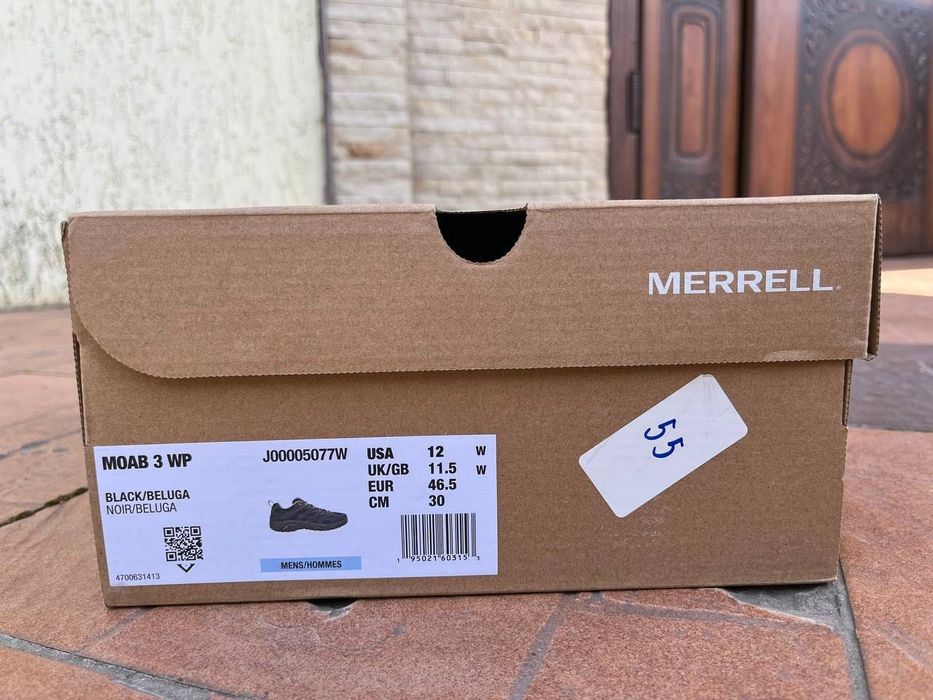 Кросівки Merrell Moab 3 WP Black Beluga (46.5-47 розмір)