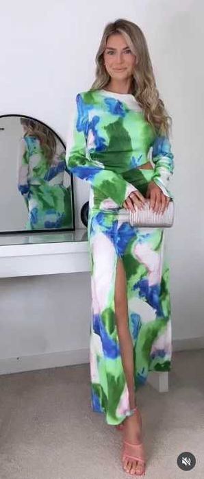 ASOS Edition Sukienka Wiskoza 100% Akwarela r. S