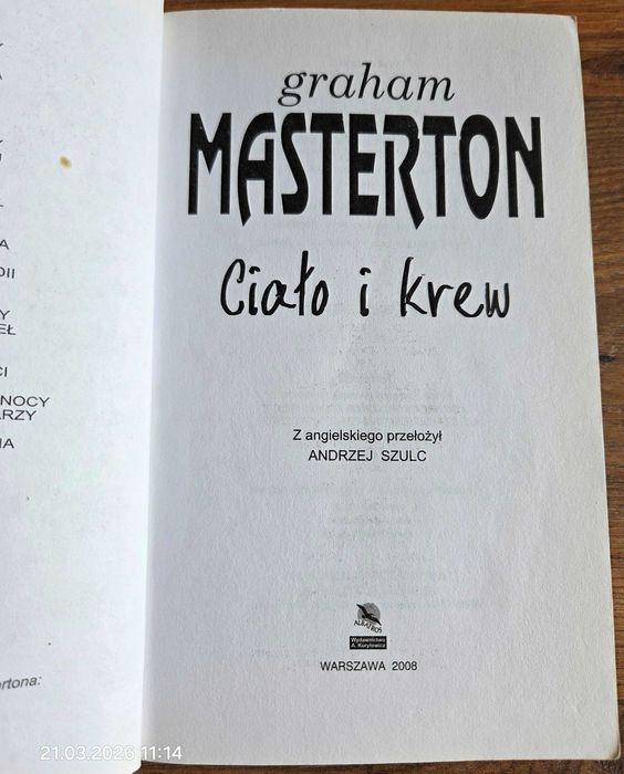 Ciało I Krew - Graham Masterton 2008r Albatros