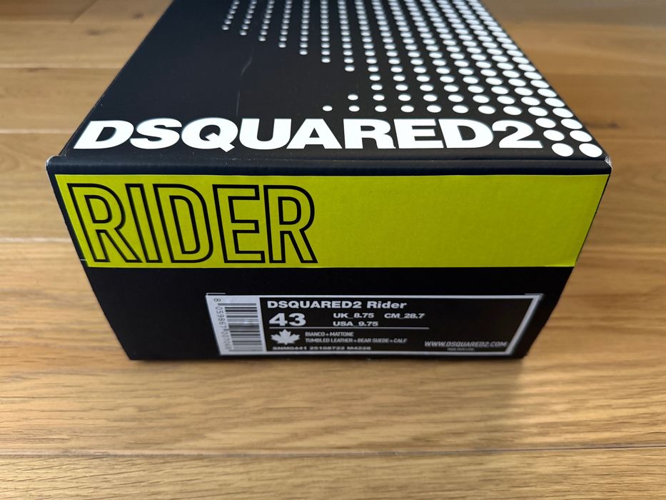Dsquared2 Rider Męskie Sneakersy Biało-Beżowe 43