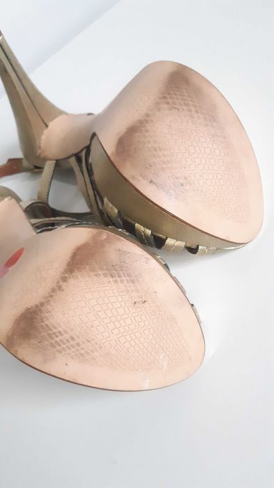 złote buty sandałki na szpilce wysoki obcas złoto ZARA 37