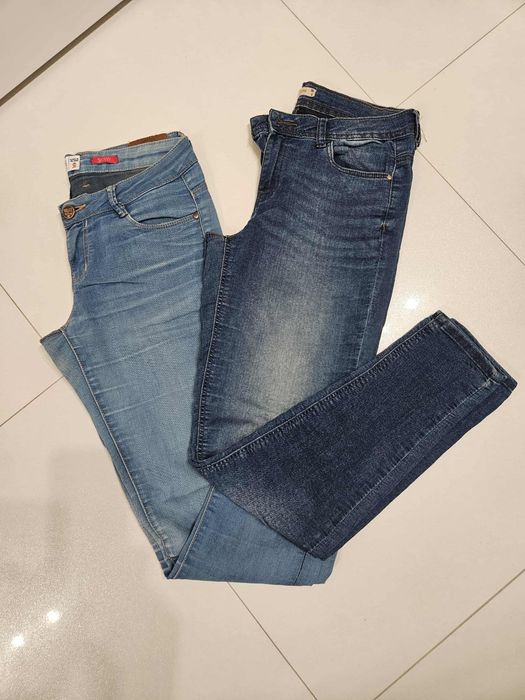 Spodnie jeansowe damskie push-up skinny dwupak house cropp r. M