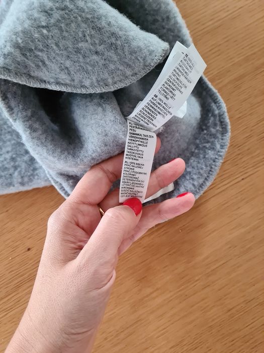 Welniana czapka kominiarka dla dziewczynki lub chlopca 74 80