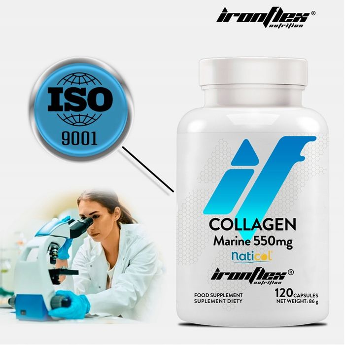 ironflex kolagen morski rybi 120 kaps collagen marine witamina c na stawy