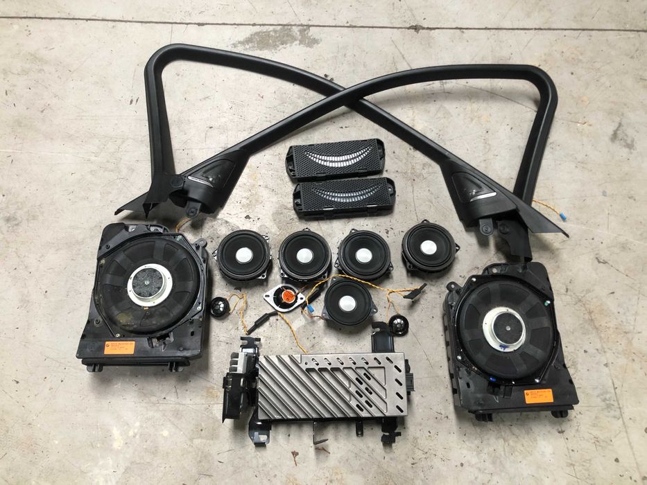 Nagłośnienie LOGIC7 Harman Głośniki Wzmacniacz Wiazka BMW F31 Komplet